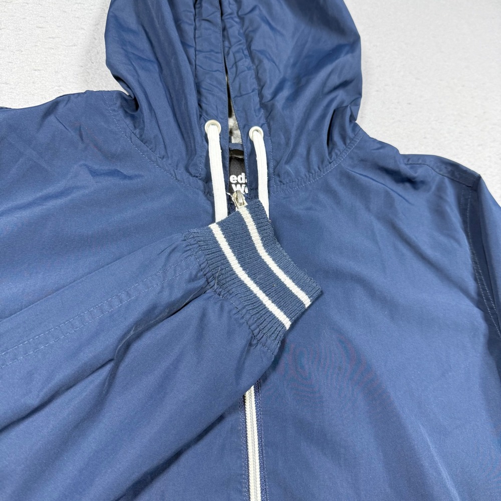 Cedar‎ Wood State Mens XS Navy Blue Full Zip Hooded Windbreaker Jacket Varsity